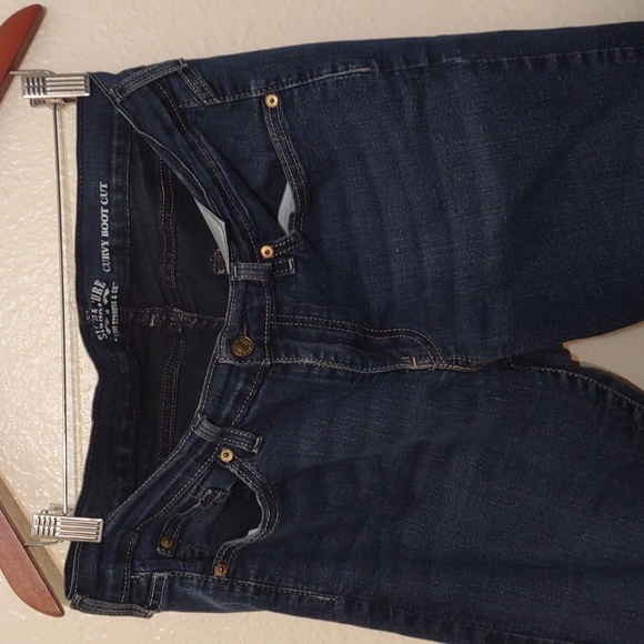 LIGHTLY USED SIGNATURE LEVI STRAUSS AND CO CURVY BOOT CUT 16 S/C - Picture 3 of 12